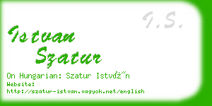 istvan szatur business card